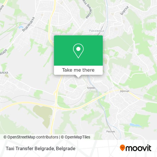 Taxi Transfer Belgrade map