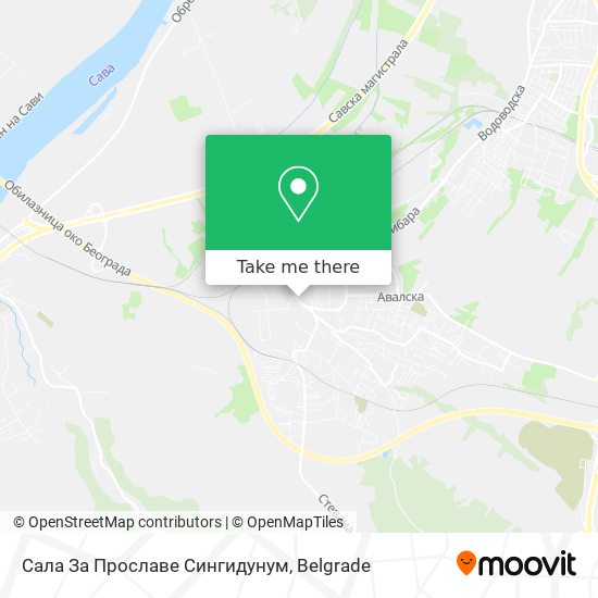 Сала За Прославе Сингидунум map