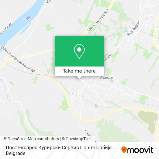 Пост Експрес Курирски Сервис Поште Србије map