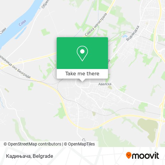 Кадињача map