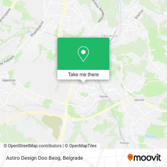Astiro Design Doo Beog map