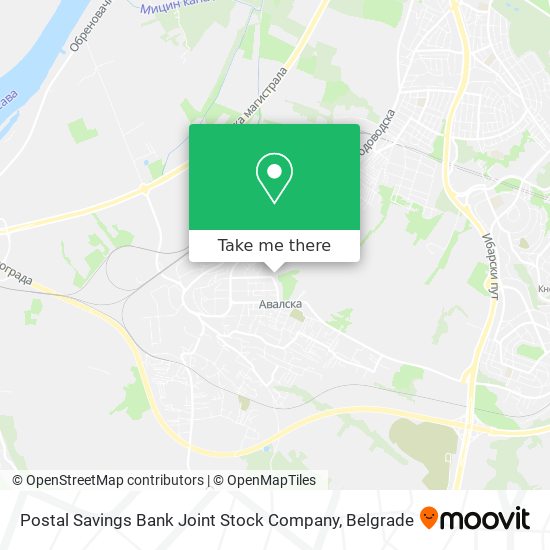 Postal Savings Bank Joint Stock Company map