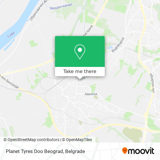 Planet Tyres Doo Beograd map