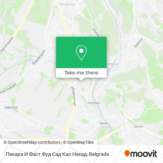 Пекара И Фаст Фуд Сад Као Некад map