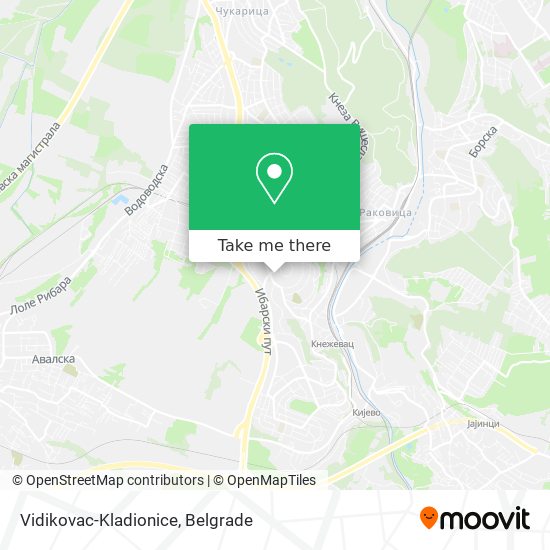 Vidikovac-Kladionice map