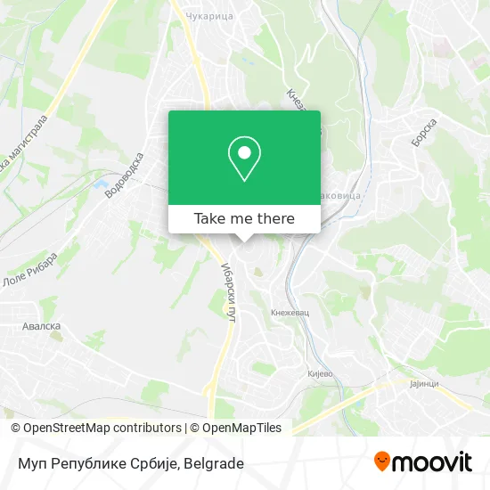 Муп Републике Србије map