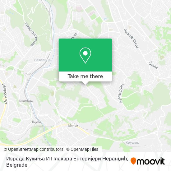 Израда Кухиња И Плакара Ентеријери Неранџић map