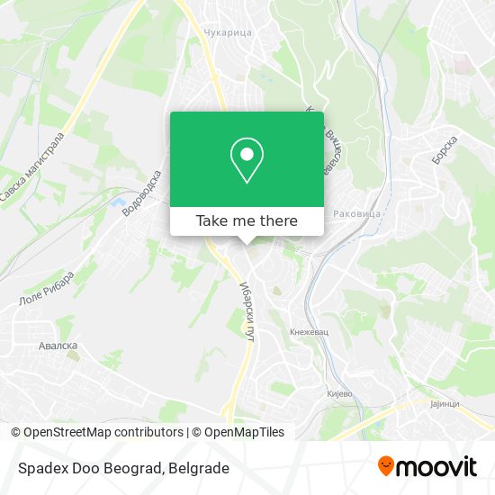 Spadex Doo Beograd map