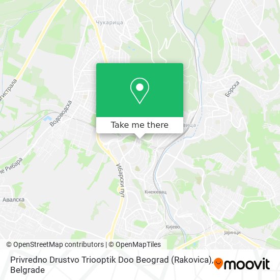 Privredno Drustvo Triooptik Doo Beograd (Rakovica) map