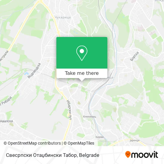 Свесрпски Отаџбински Табор map
