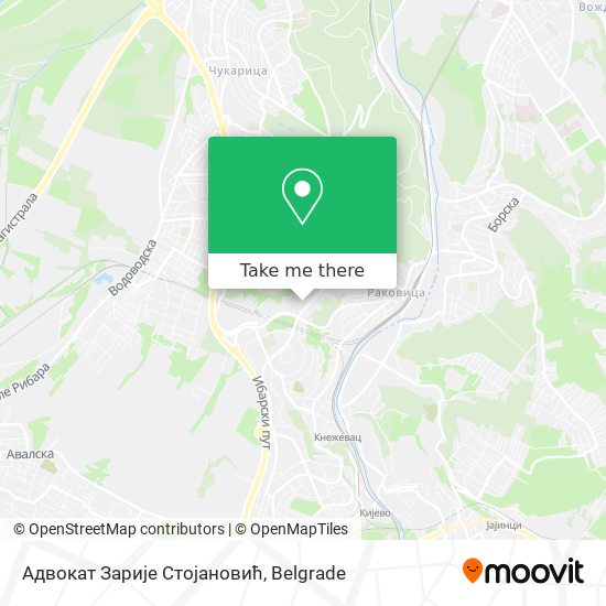 Адвокат Зарије Стојановић map