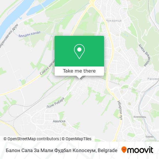 Балон Сала За Мали Фудбал Колосеум map