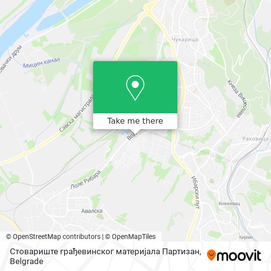 Стовариште грађевинског материјала Партизан map