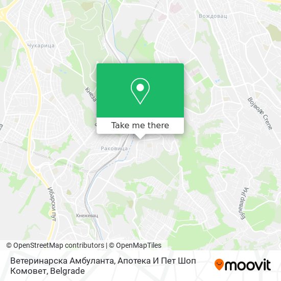 Ветеринарска Амбуланта, Апотека И Пет Шоп Комовет map