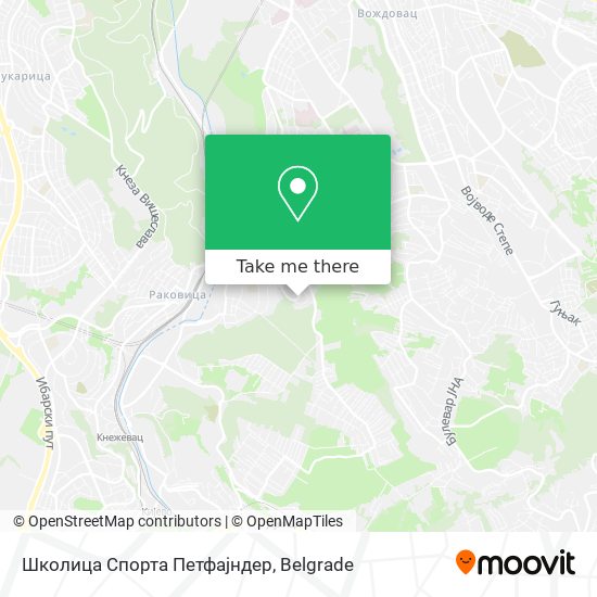 Школица Спорта Петфајндер map