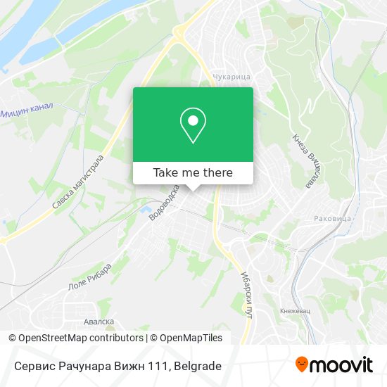 Сервис Рачунара Вижн 111 map