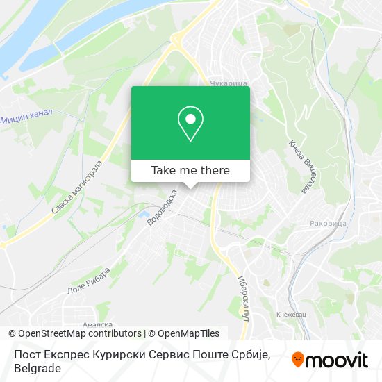 Пост Експрес Курирски Сервис Поште Србије map