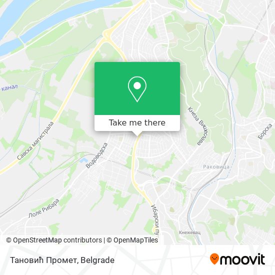 Тановић Промет map