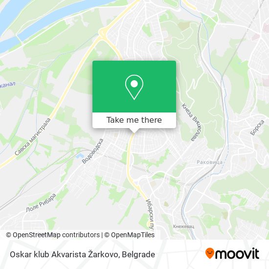 Oskar klub Akvarista Žarkovo map