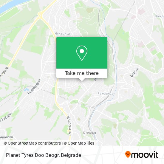 Planet Tyres Doo Beogr map