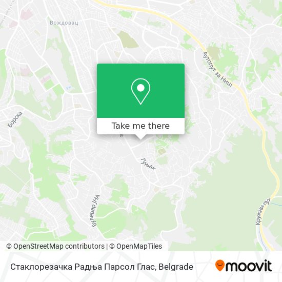 Стаклорезачка Радња Парсол Глас map