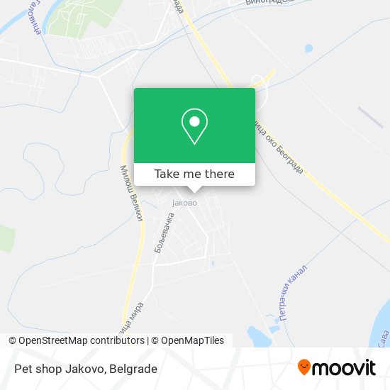 Pet shop Jakovo map