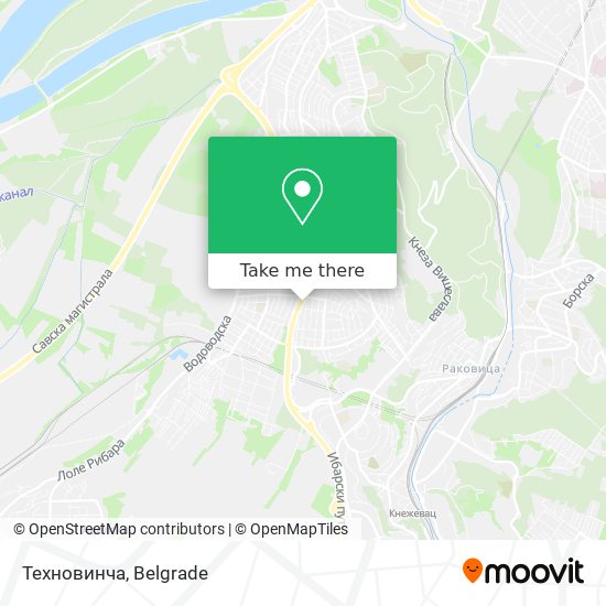 Техновинча map