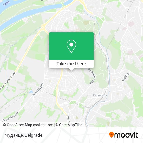 Чуданце map