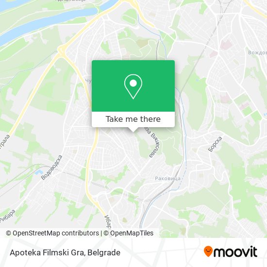 Apoteka Filmski Gra map