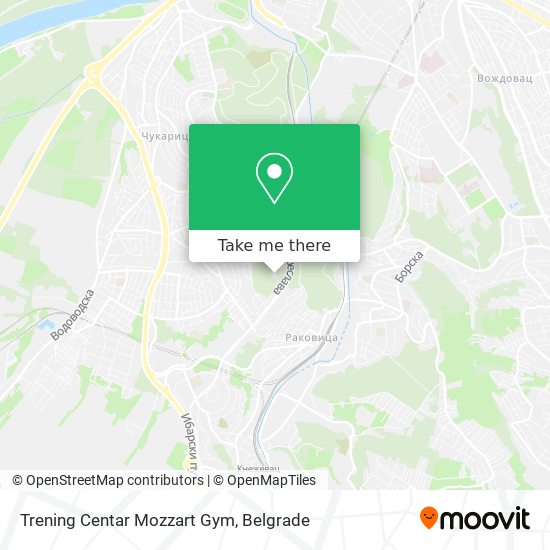 Trening Centar Mozzart Gym map