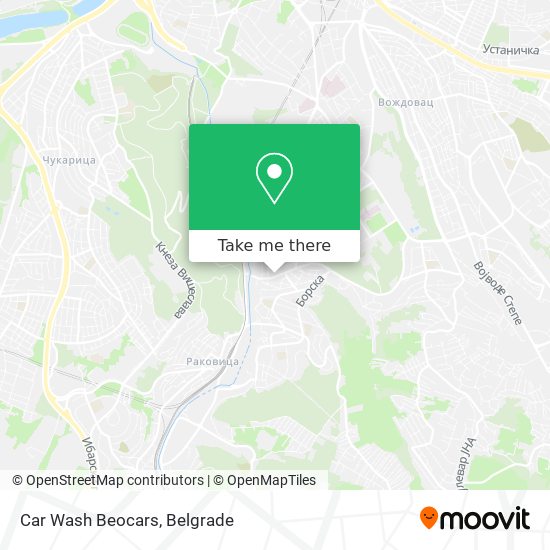 Car Wash Beocars map