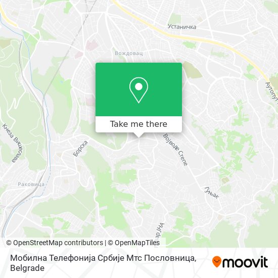 Мобилна Телефонија Србије Мтс Пословница map