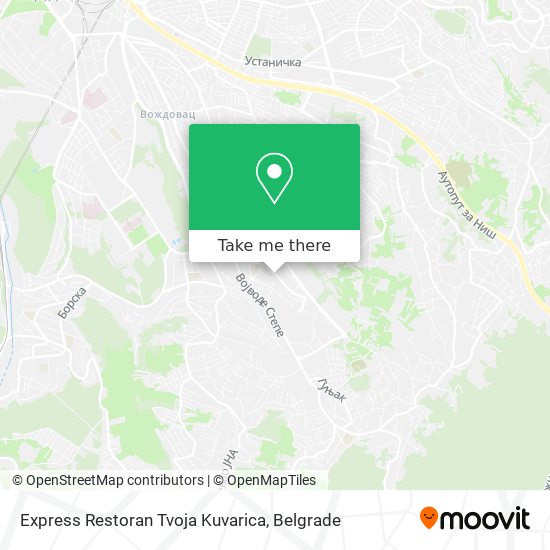 Express Restoran Tvoja Kuvarica map