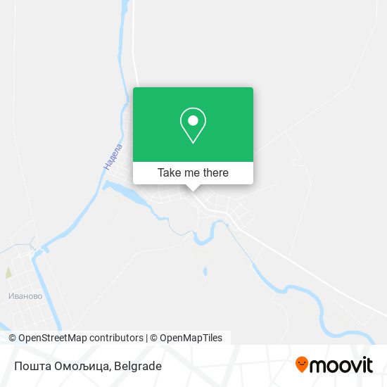 Пошта Омољица map