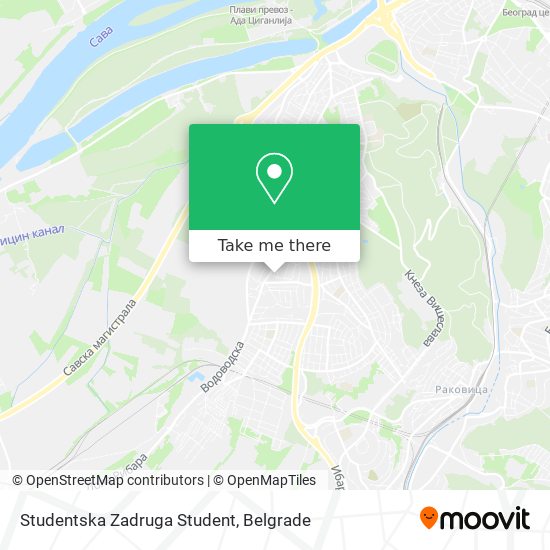 Studentska Zadruga Student map