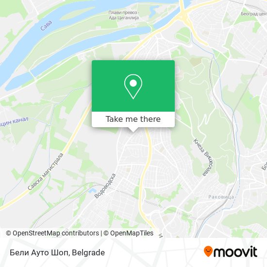 Бели Ауто Шоп map