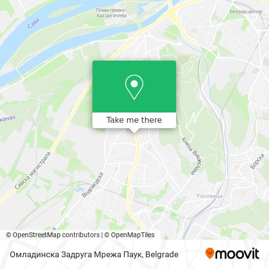 Омладинска Задруга Мрежа Паук map