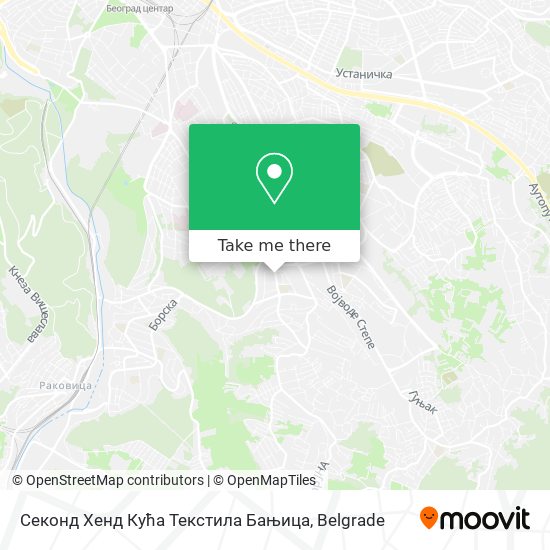 Секонд Хенд Кућа Текстила Бањица map