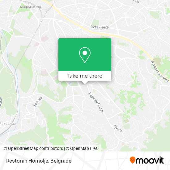 Restoran Homolje map