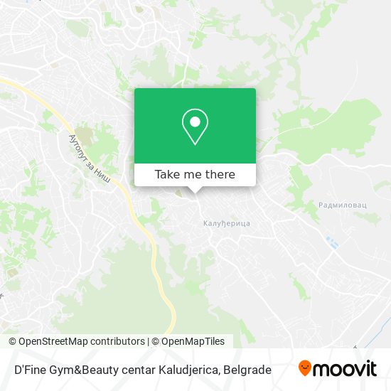 D'Fine Gym&Beauty centar Kaludjerica map