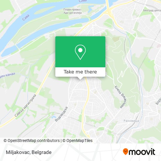 Miljakovac map