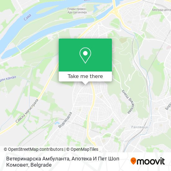 Ветеринарска Амбуланта, Апотека И Пет Шоп Комовет map