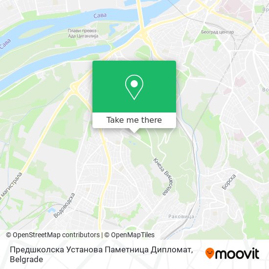 Предшколска Установа Паметница Дипломат map