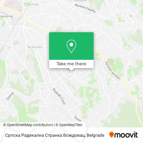 Српска Радикална Странка Вождовац map