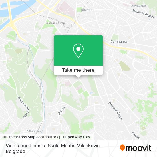 Visoka medicinska Skola Milutin Milankovic map