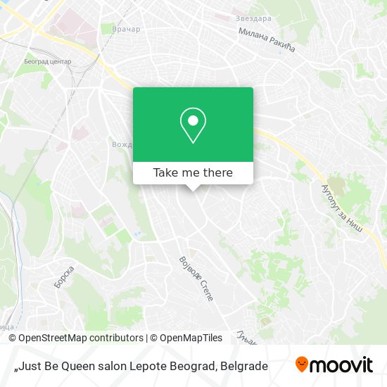 „Just Be Queen salon Lepote Beograd map