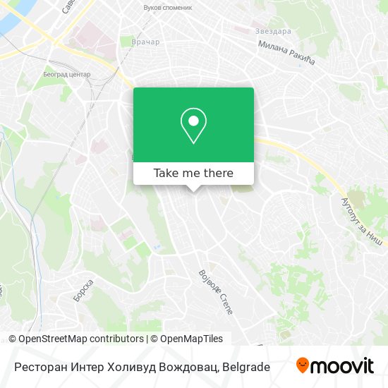 Ресторан Интер Холивуд Вождовац map