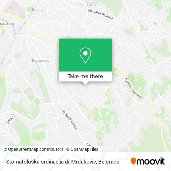 Stomatološka ordinacija dr Mrdaković map