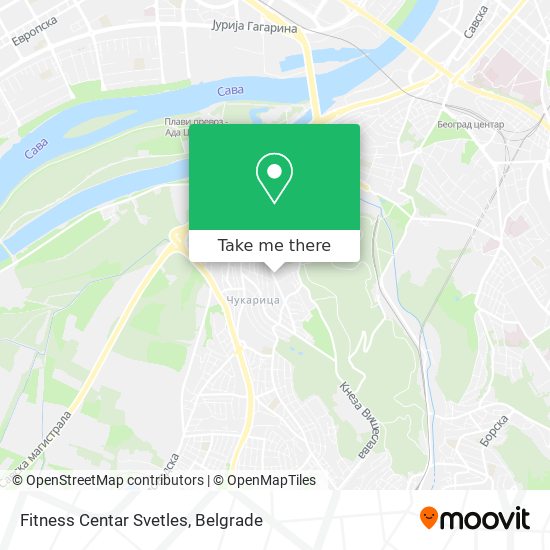 Fitness Centar Svetles map