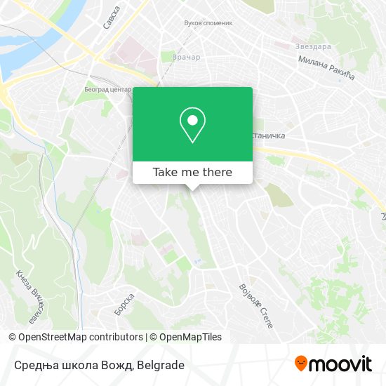 Средња школа Вожд map